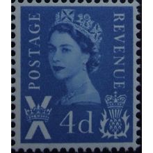 GB QEII 1967 Scotland 4d Deep Bright Blue Unmounted Mint MNH SG S8 postage Stamp