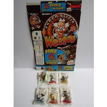 Weetabix - Weetos 2002 Looney Tunes Freeriders Cereal Box & Toy 6 Sealed Models