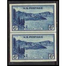 761 6c Crater Lake Very Fine MNH Hor Line Vert Pair Z2612