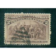 Used 231b 2c Landing of Columbus Almost Very Fine T1514
