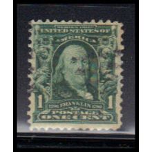 Used 300 1c Benjamin Franklin Fine KA7274
