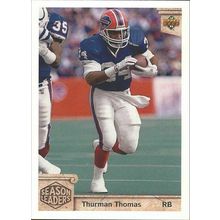 THURMAN THOMAS 1992 UPPER DECK # 309