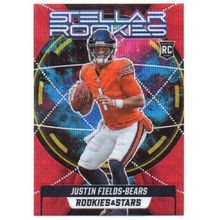 STELLAR ROOKIES RED WAVE PRIZM JUSTIN FIELDS ROOKIE REFRACTOR