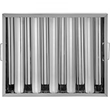 Pack of 6 Hood Filters 19.5W x 15.5H Inch, 430 Stainless Steel 5 Grooves Com...