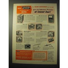 1950 EICO Instruments Ad - Oscilloscope, Tube Tester +