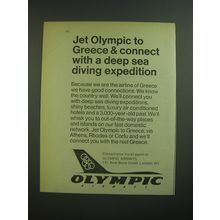 1968 Olympic Airways Ad - Jet Olympic to Greece & connect