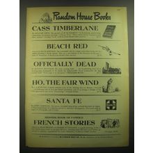 1945 Random House Books Ad - Cass Timberlane by Sinclair Lewis, Beach Red