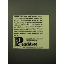 1950 Peachtree Restaurant Ad - Roast Chicken