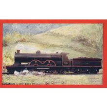 Lancashire & Yorkshire Railway 4-4-2 Train Old Wrench Series Postcard