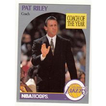 1990-91 Hoops Pat Riley basketball card #317 - Lakers