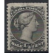 Canada 1868 SG46 1/2c Black Thin Paper Very Fine Used ...