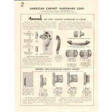 american cabinet hardware corp 1941 amerock hinge knob vintage catalog