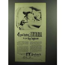 1951 Gerber's Baby Food Ad - 4 Good Starters