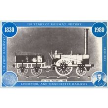 The Planet 1830 Train Liverpool & Manchester Railway Postcard