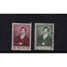 IRELAND EIRE 1952 DEATH CENTENARY THOMAS MOORE POET SET OF 2 VERY FINE USED