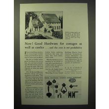 1930 Corbin Hardware Ad - For Cottages, Castles