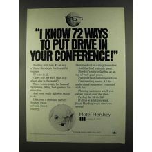 1972 Hotel Hershey Ad - Put Drive in your Conference