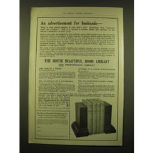 1918 The House Beautiful Home Library Ad - An advertisement for husbands