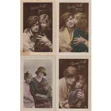 Gladys Cooper & Joan Daughter 4x Real Photo Old Postcard s
