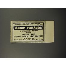 1956 Damn Yankees Play Ad - Tremendous Musical!