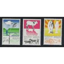 Neth. Antilles Agriculture Animal Husbandry and Fisheries 3v 1976 MNH