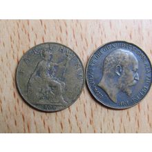 GB 1909 Edward VII Farthing Coin