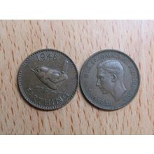 GB 1948 George VI Wren Farthing Coin