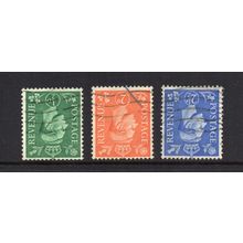 George VI - 1941-42 - Inverted Watermark Set (sg485wi-489wi) Used #2