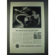 1947 RCA Laboratories Ad - New Wings for Words Around the World!