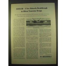 1963 Motorola PNP Transistors Ad - Annular