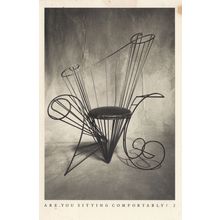 Andre Dubreuil Chair Sculpture Wild Crazy Seat Postcard