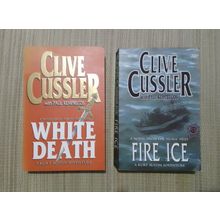 Clive Cussler Books Fire Ice and White Death Paperbacks