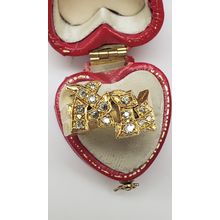 Estate Vintage Unisex 14kt YG 1.00ct VS/H Old Cut Diamond "AL" Ring,13.3gr,1940s