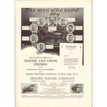 eilert printing company 1926 dexter cross feeders pressroom vintage ad