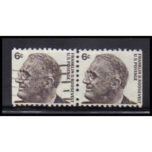 Used 1284 6c Franklin Roosevelt Very Fine BPS Hor Pair KA7329