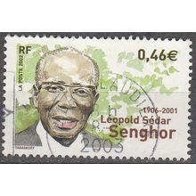 France 2002 Michel 3676 O Cote (2008) 1.00 € Léopold Sédar Senghor Cachet rond