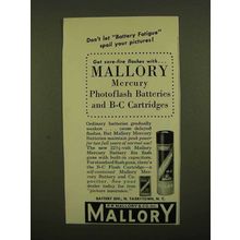 1956 Mallory Mercury Photoflash Battery, B-C Ad