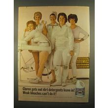 1965 Clorox Bleach Ad - Dirt Detergents Leave