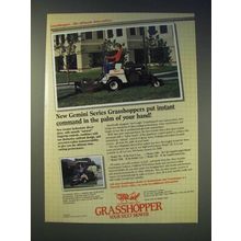 1989 Grasshopper Gemini Series Mower Ad - instant command