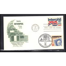 FDC Dual 2145 22c AMERIPEX '86 1632 INTERPHIL '76 (Cachet-U/A) Box0266