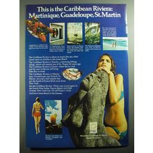 1970 French West Indies Tourist Board Ad - This is the Caribbean Riviera: