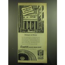 1945 Campbell's Black Bean Soup Ad - Dialogue at Dinner