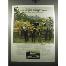 1971 Hertz Rent-a-Car Ad - The Hertz vacation rates. They'll help you see