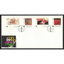 Guernsey Europa Paintings Contemporary Art 4v FDC 1993 SG#607-610