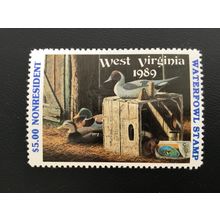 ICOLLECTZONE US 1989 West Virginia WV6 Non-Resident Duck Stamp VF NH