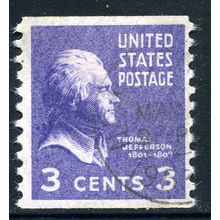USA 1939 Thomas Jefferson (Coil), 3c, Scott 842, Used