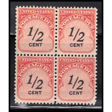 J88 1/2c Postage Due Fine MNH Blk/4 O7060