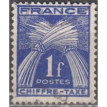 France 1943 Michel Taxe 73 O Cote (2008) 0.15 € Gerbes Cachet rond