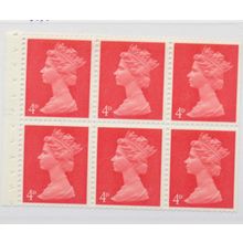Great Britain Stamp Scott #MH7c, Mint Never Hinged, Booklet Pane