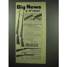 1954 Savage Rifle Ad - Model 5; 15 Stevens 87; 15